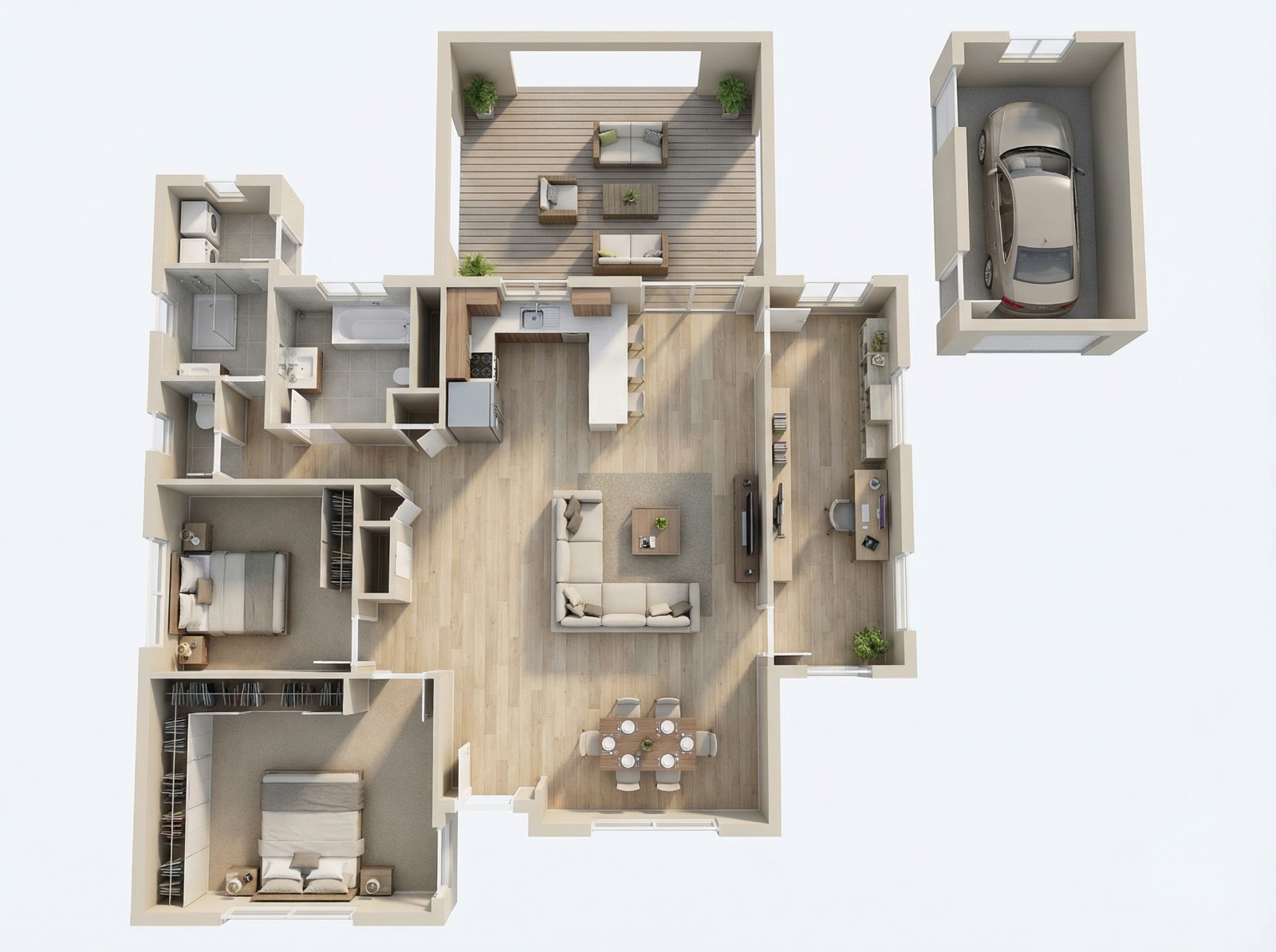2D to 3D Floor Plans result